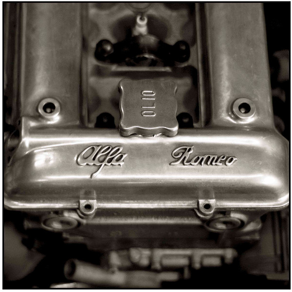 image of an Alpha Romeo parked in a field